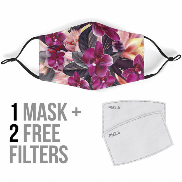 Colorful Flowers Art Two Protection Face Mask