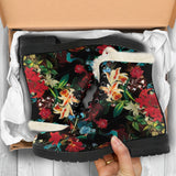 Flower Festival Love Faux Fur Leather Boots