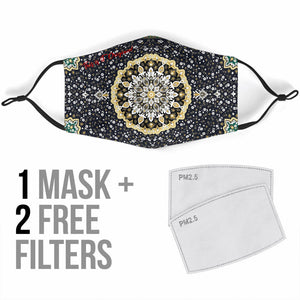 Exclusive Ornamental Mandala Design Two Protection Face Mask