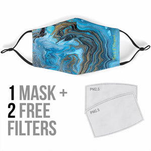 Luxury Exclusive Marble Design Three Protection Face Mask