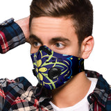 Deep Blue & Yellow Mandala Style Premium Protection Face Mask