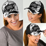 You deserve someone. Black & White Design Mesh Back Cap