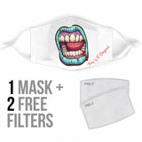 Crazy Pop Art Open Mouth Protection Face Mask