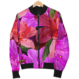 Beautiful Pink Flower Azalea Women's Bomber Jacket