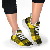 Yellow Tartan Passion Mesh Knit Sneakers