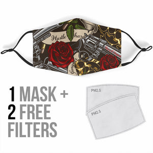 Hustle Hard Love Harder Protection Face Mask