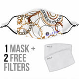 Design Luxury Gold Chains With Strap Protection Face Mask