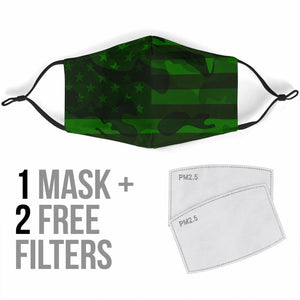 American Flag Army Design Protection Face Mask