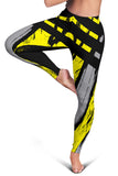 Racing Urban Style Yellow & Black Stripes Vibes Women's Leggings