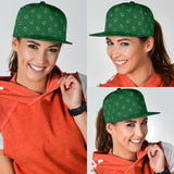 Luxury Green Bandana Style Paisley Design Snapback Hat