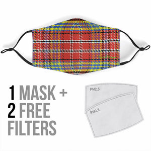 Classic Tartan Luxurious Design Two Protection Face Mask