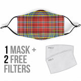 Classic Tartan Luxurious Design Two Protection Face Mask