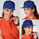 Luxury Royal Deep Blue Bandana Style Paisley Design Snapback Hat