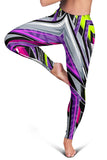 Racing Style Violet & Grey Vibes Women's Leggings