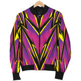 Racing Style Purple & Yellow Colorful Vibe Men's Bomber Jacket