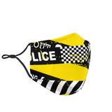 Yellow With Danger Zone Stripes Protection Face Mask