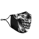 Silver Skull Smile Two Protection Face Mask