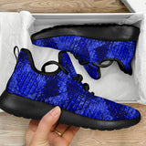 Dangerous Blue Mesh Knit Sneakers