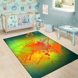 Deep Ocean Green Fresh Street Art Design Area Rug