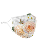 White Perfect Flower Bouquet Protection Face Mask