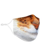 Brown and White Lovely Wild Cat Protection Face Mask