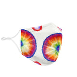 Rainbow Tie Dye Spiral Batik Style Protection Face Mask