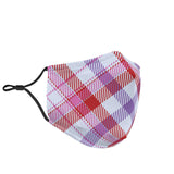 Classic Luxury Tartan Design Pink & White Protection Face Mask