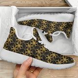 Black & Gold Geometric 2 Mesh Knit Sneakers