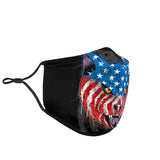 USA Patriot Angry Cat Protection Face Mask