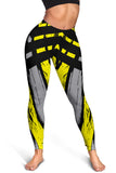 Racing Urban Style Yellow & Black Stripes Vibes Women's Leggings