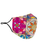 Colorful Ornament Design in Square Protection Face Mask