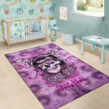 Famous Rock Zombie Star X Colorful Super Pink x Violet Spiral Tie Dye Design Area Rug