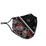 Black Bandana Style Protection Face Mask