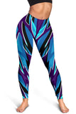 Racing Style Fresh Violet & Ice Blue Vibes Women's Leggings