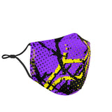 Exclusive Racing Style Violet & Yellow Design Protection Face Mask