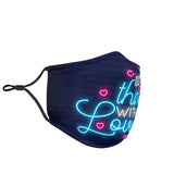 Do All Things With Love Neon Design Protection Face Mask