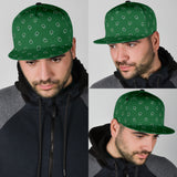 Luxury Green Bandana Style Paisley Design Snapback Hat