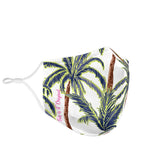 White Design With Palm Tree Protection Face Mask