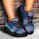 Luxury Blue Tartan Chunky Sneakers