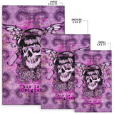 Famous Rock Zombie Star X Colorful Super Pink x Violet Spiral Tie Dye Design Area Rug